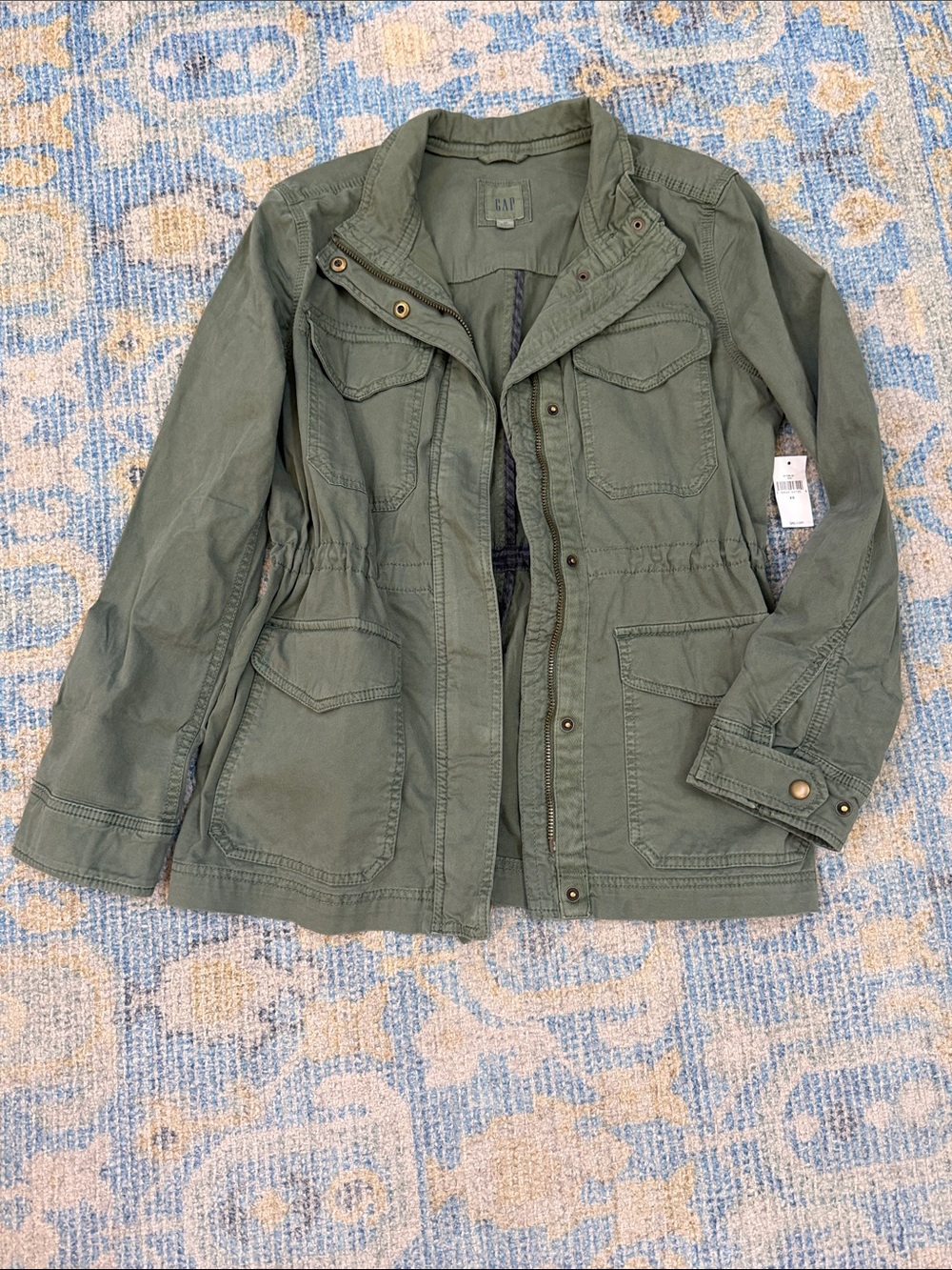 NWT GAP Olive Green Drawstring Utility Jacket SIZE XS